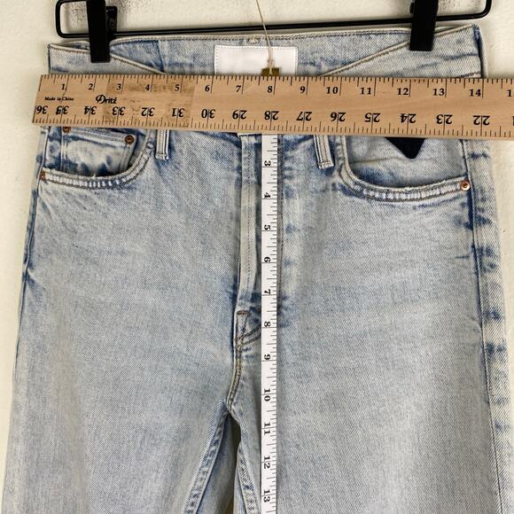 MOTHER The Tomcat Ankle Fray Size 26 Saved By The Bell Blue Straight Leg Heart - Picture 14 of 15